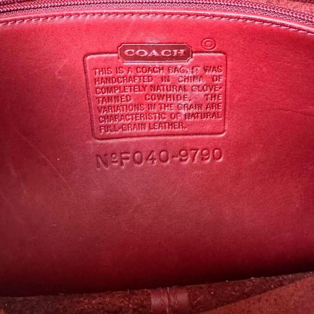 Coach Vintage City Crossbody Bag Classic Red Glove Tanned Leather 9790 - Picture 7 of 7